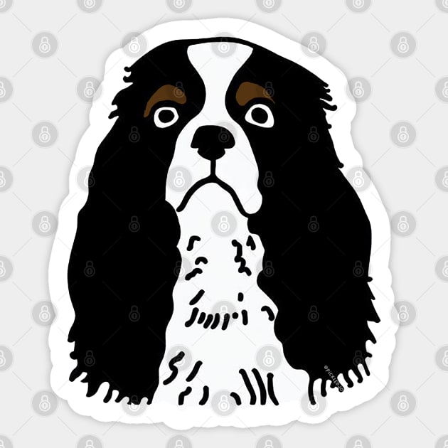 King Charles Spaniel Art Sticker by Sketchy